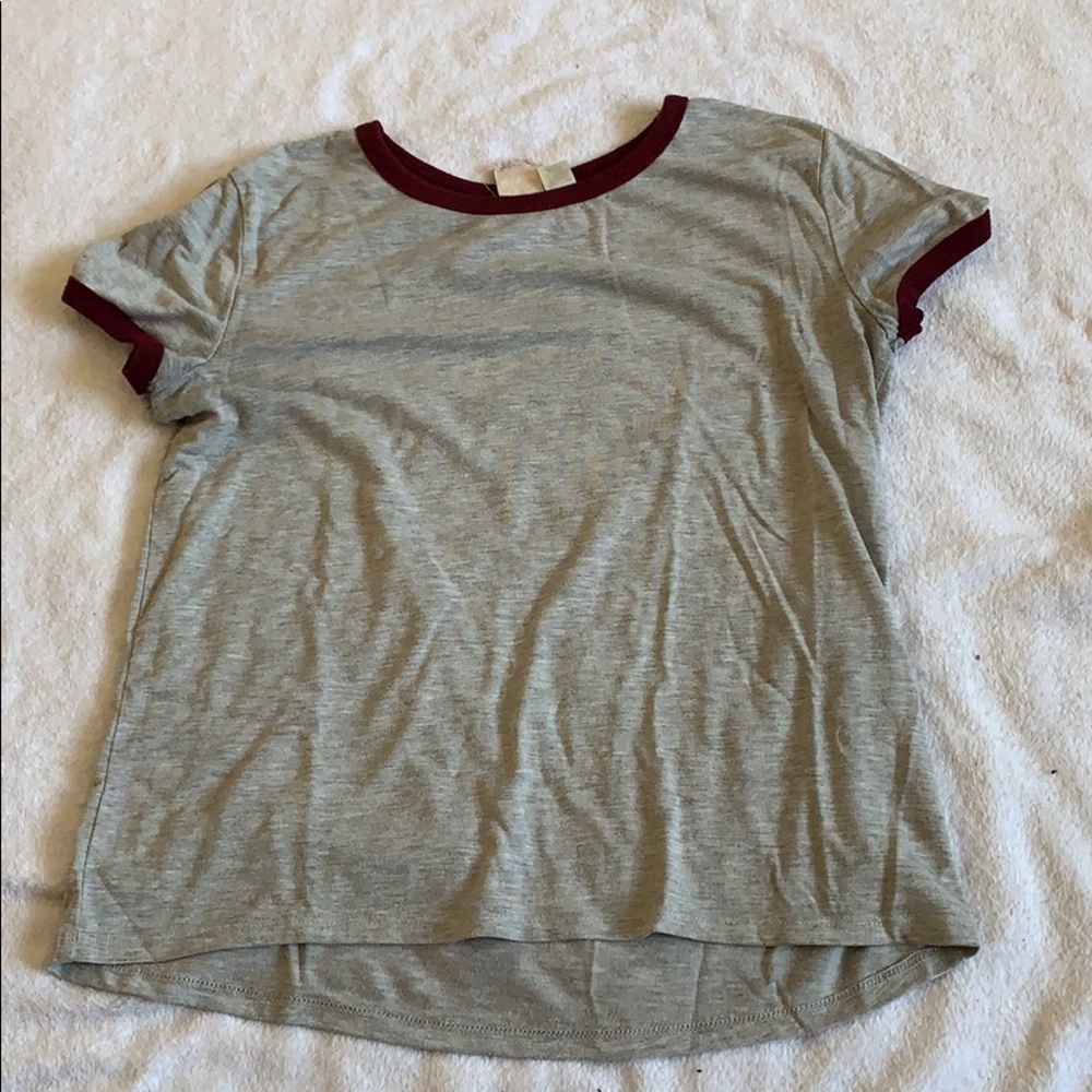 Gray Cotton T-shirt - M